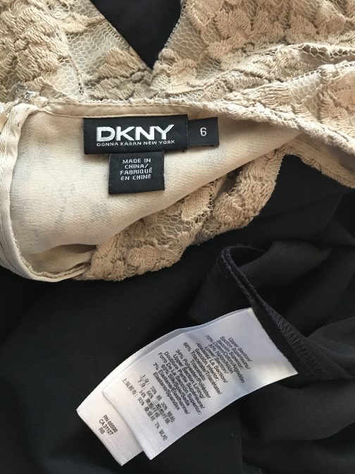 Sold out DKNY Black and Lace Dress Size 8UK - Image 2
