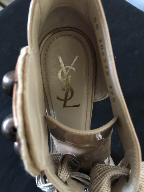 YSL Saint Laurent Beige High Heals Size 39,5 UK - Image 6