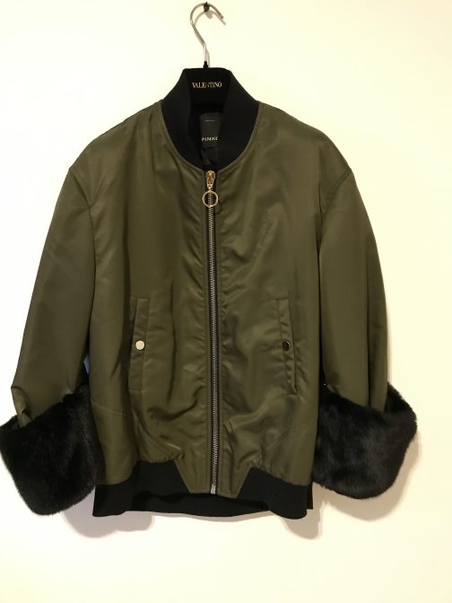 SOLD OUT Pinko Jacket with faux fur trim size 10 UK
