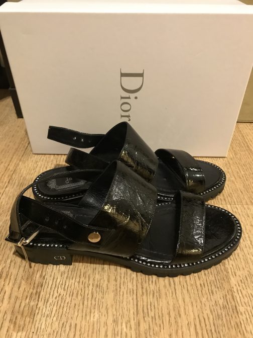 Christian Dior Black Sandals Size 39,5 - Image 4