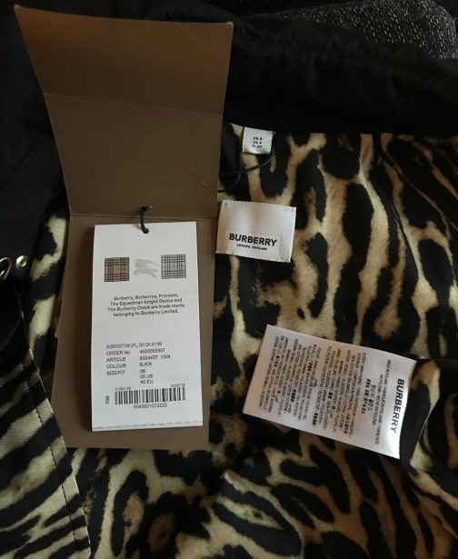 SOLD OUT BURBERRY TRENCH COAT LEOPARD LINING SIZE 8 - Image 6