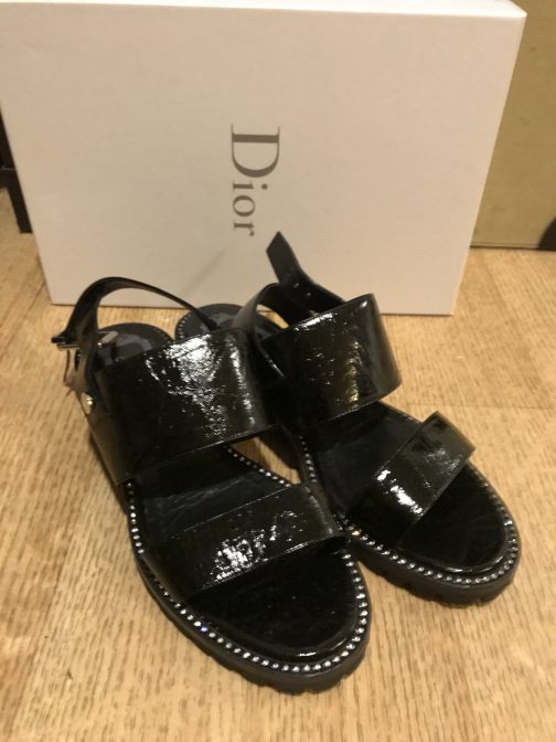 Christian Dior Black Sandals Size 39,5