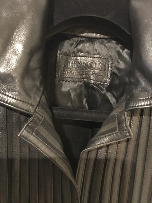 SOLD OUT Jitrois Black Striped Panel Leather Jacket/ Waistcoat Size S - Image 3