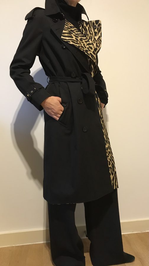 SOLD OUT BURBERRY TRENCH COAT LEOPARD LINING SIZE 8 - Image 5