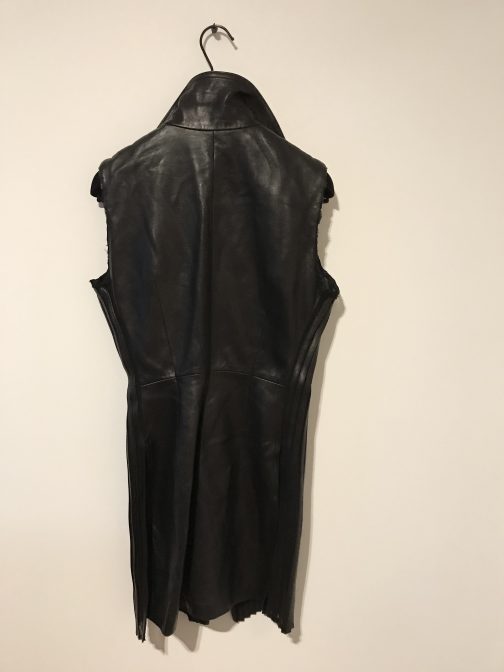 SOLD OUT Jitrois Black Striped Panel Leather Jacket/ Waistcoat Size S - Image 6